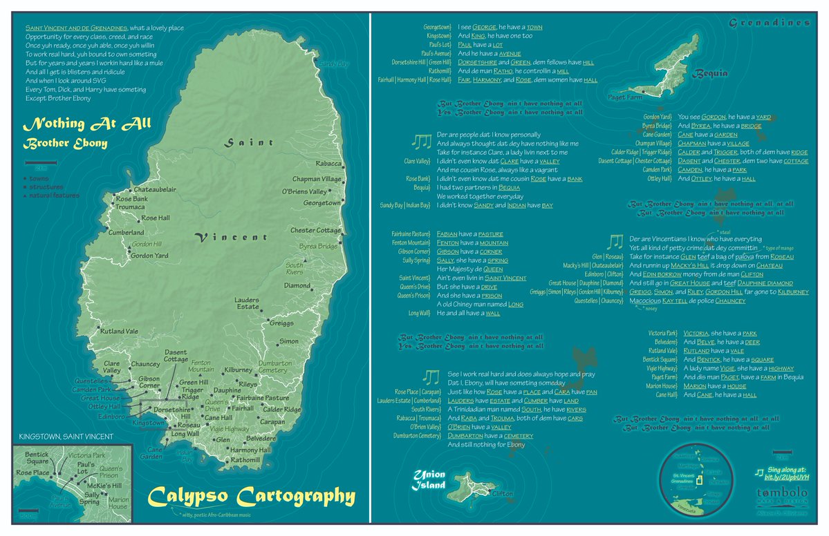 map of St Vincent and Grenadines islands