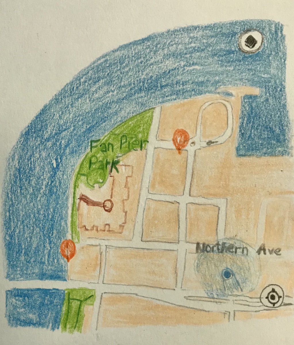 colored pencil map