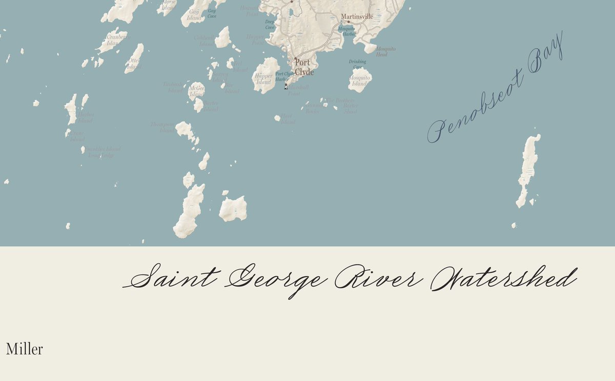 snippet of map showcasing fonts - cursive
