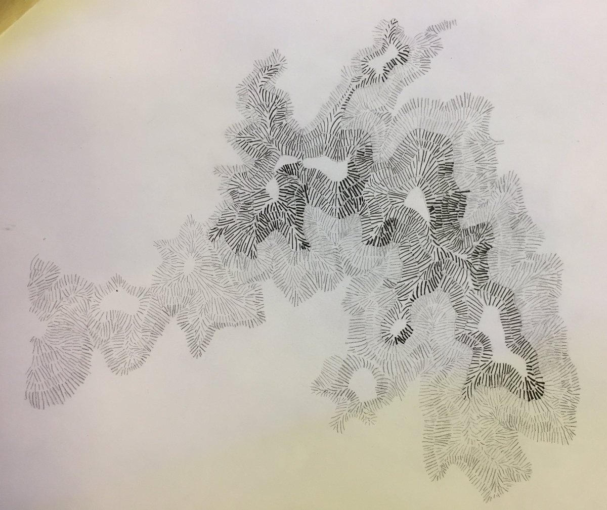 hand drawn hachure map